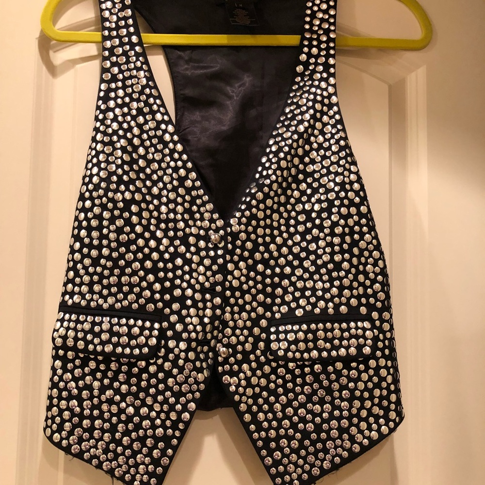LaRok studded black vest